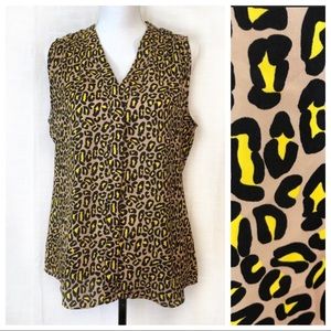 Banana Republic Sleeveless Blouse Animal Print
